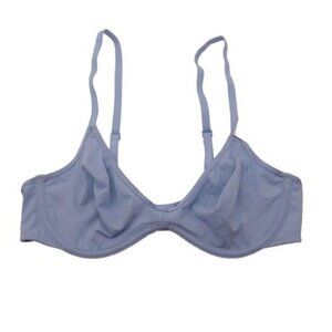 NEW b.tempt'd by Wacoal Cotton To A Tee Scoop Underwire Bra Blue Size 34B 951272